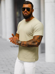 Herren T-shirt Beige OZONEE O/7766T