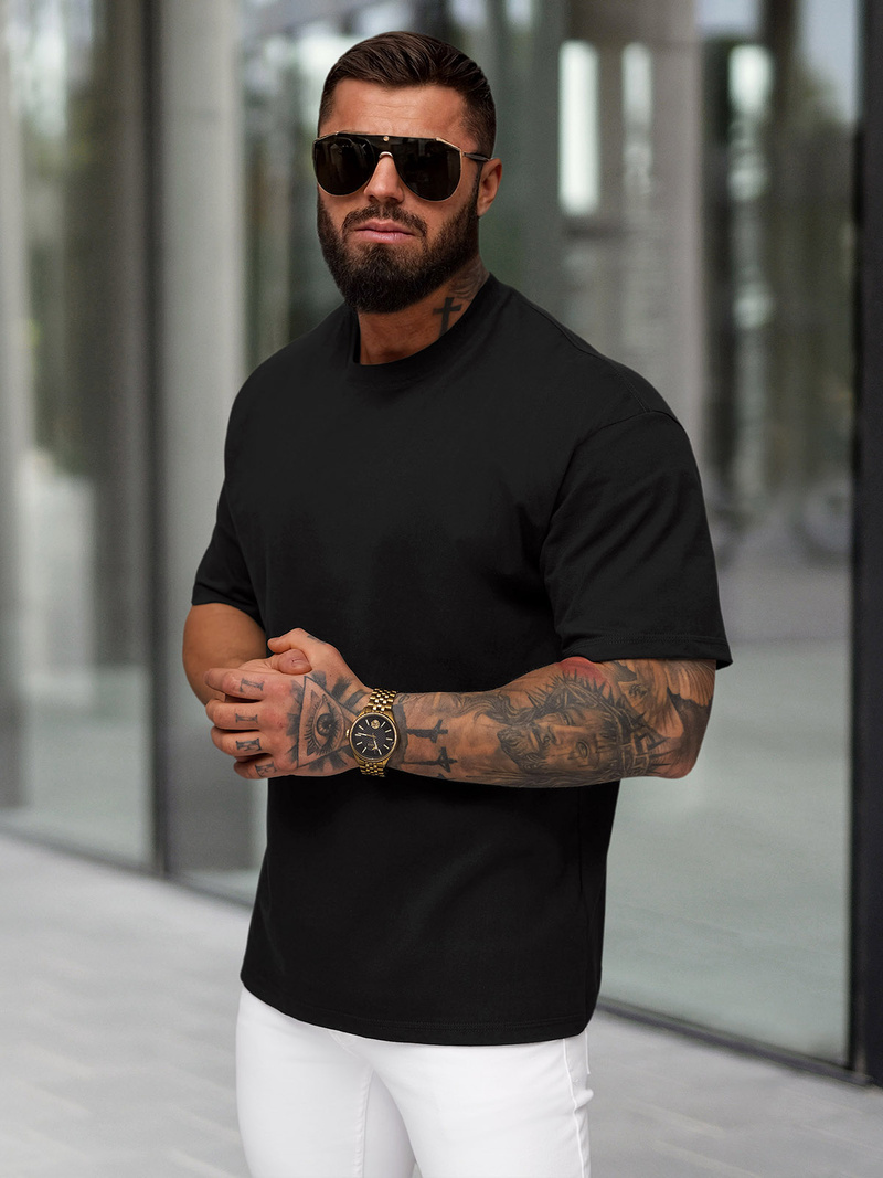 Herren T-shirt Schwarz OZONEE JS/67T1298/3