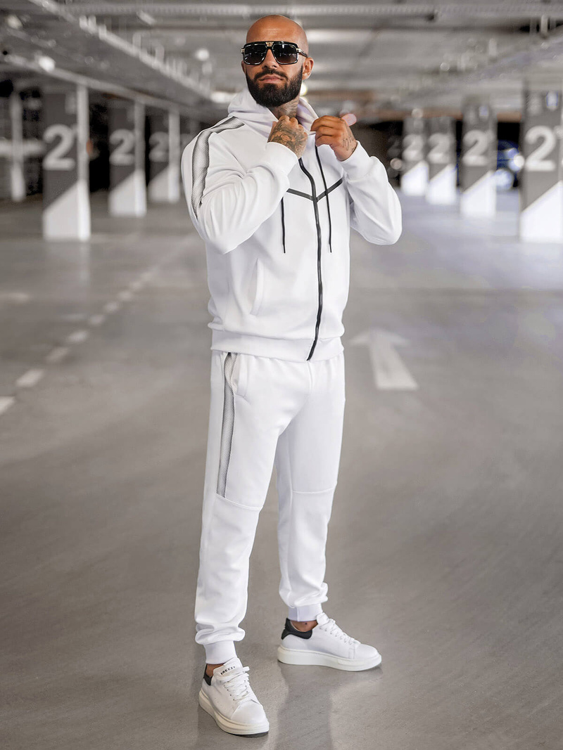 Herren Sportanzug Weiß OZONEE JS/8C8117/1Z