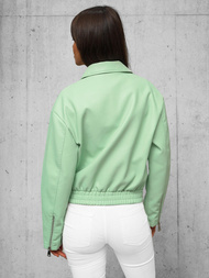 Damen Lederjacke Mintgrün OZONEE O/G116Z