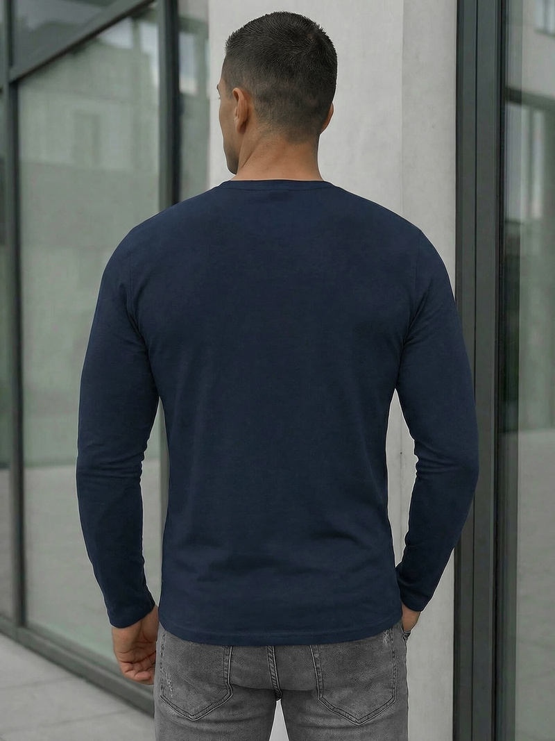Herren Longsleeve Marineblau OZONEE JS/DB71/5