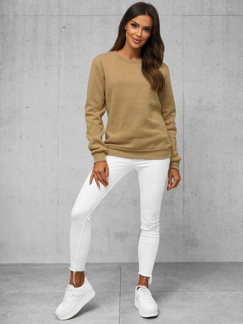 Damen Sweatshirt Beige OZONEE JS/W01/6Z