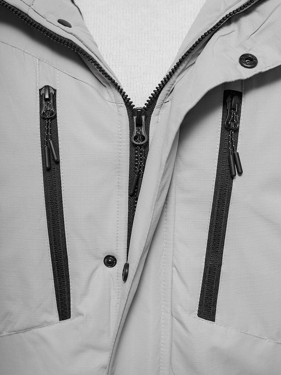 Herren Jacke Hellgrau OZONEE JS/22M321/280 OZONEE