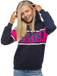 Damen Kapuzenpullover Dunkelblau OZONEE JS/KSW2004