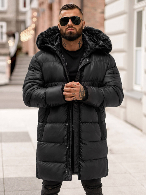 Herren Winterjacke Schwarz OZONEE O/M800Z