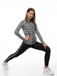 Zweiteiliges Trainingsanzug-Set Schwarz-Weiß OZONEE O/19415