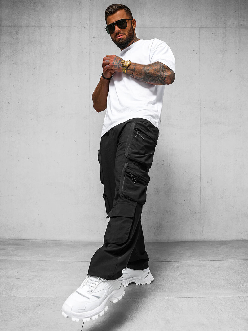 Herren Hose Schwarz OZONEE O/PS5528