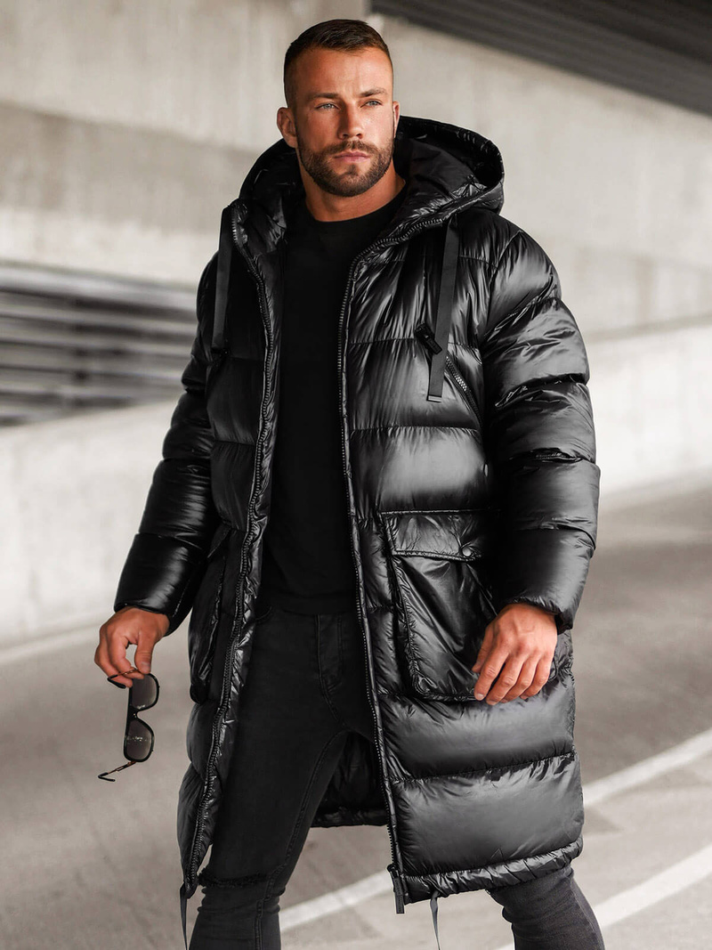 Herren Winterjacke Schwarz OZONEE O/M3205Z