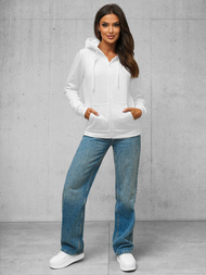 Damen Kapuzenpullover Weiß OZONEE JS/W03Z