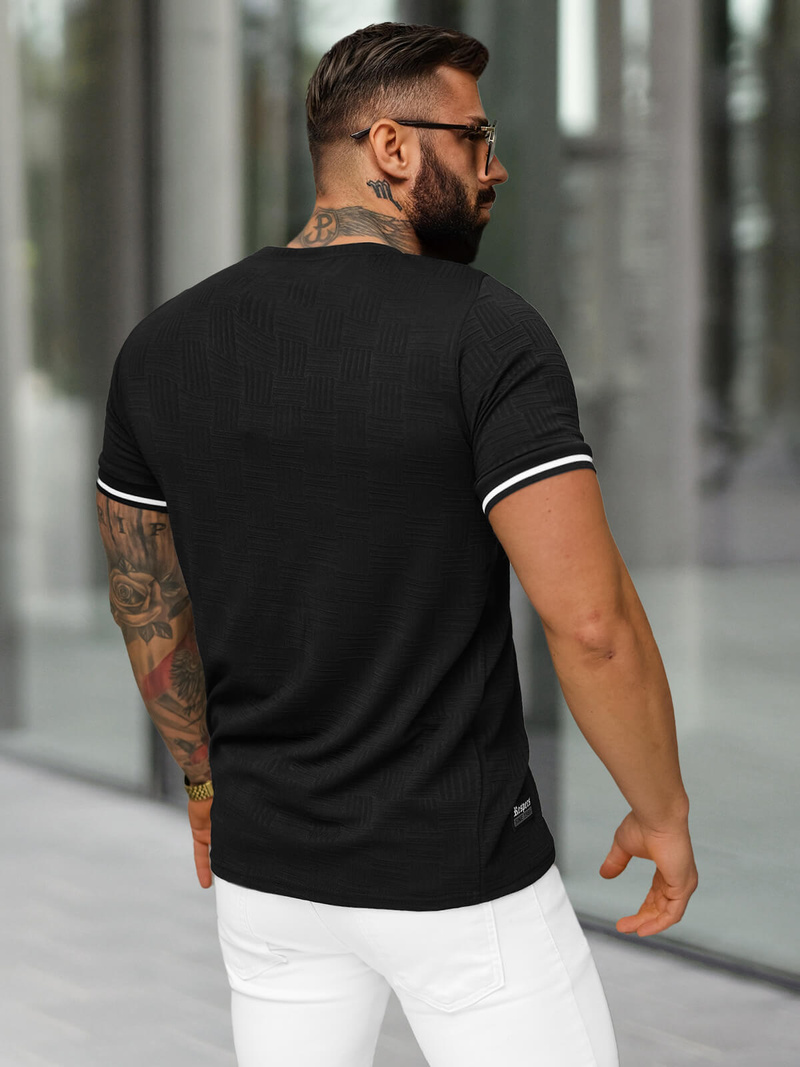 Herren T-shirt Schwarz OZONEE O/QS11628