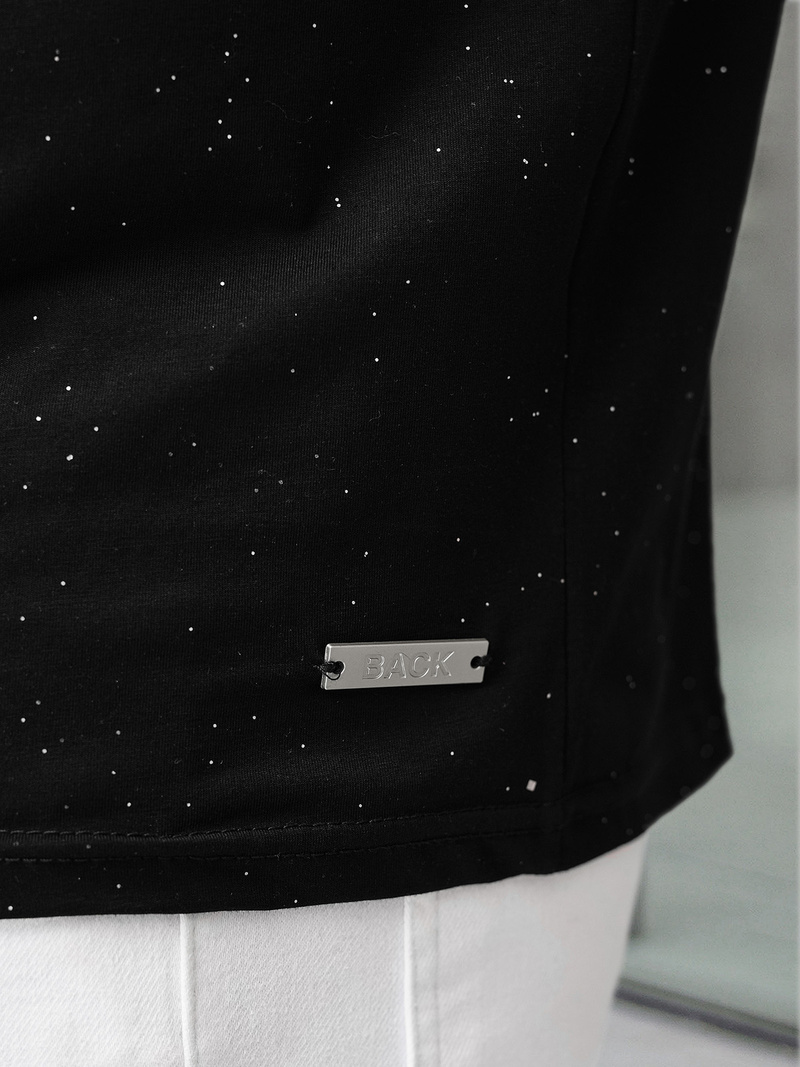 Herren T-shirt Schwarz OZONEE O/QQ1386