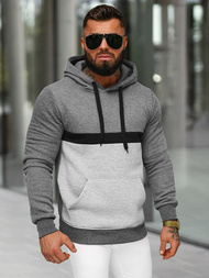 Herren Kapuzenpullover Anthrazit OZONEE JS/8B1319/5