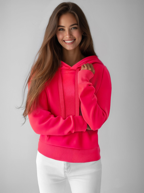 Damen Kapuzenpullover Himbeere OZONEE JS/W02/59Z