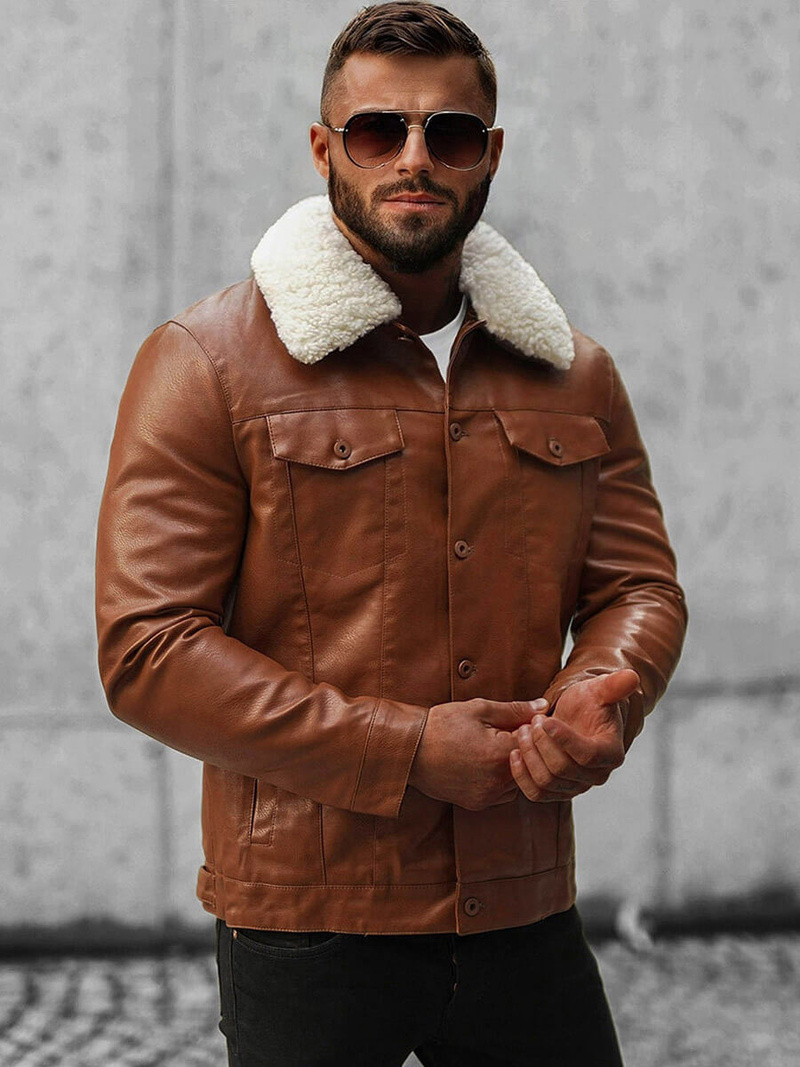 Herren Lederjacke Camel OZONEE O/8830/3