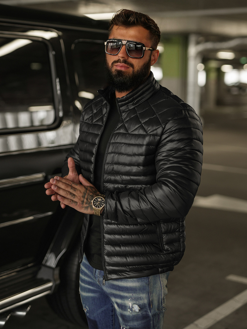 Herren Jacke Schwarz OZONEE JS/16M9328/392BZ