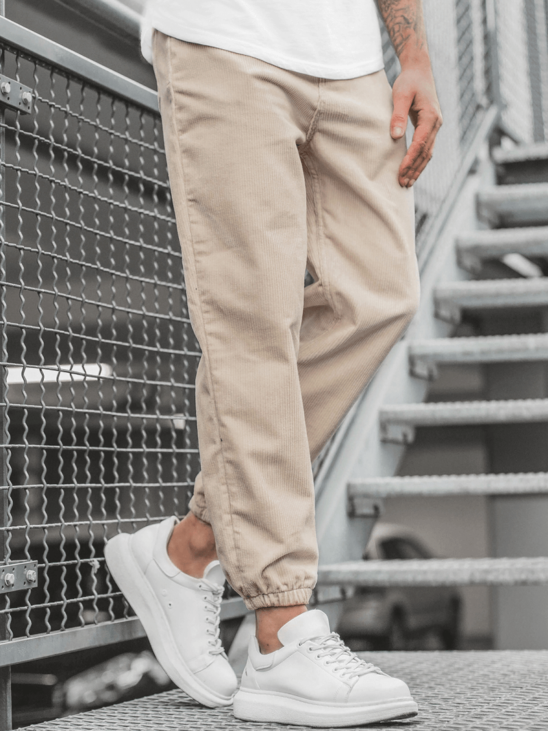 Herren Cord Beige OZONEE R/4083