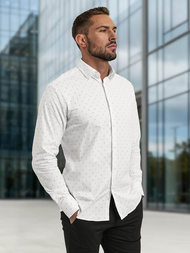 Herren Hemd Weiß OZONEE V/V180