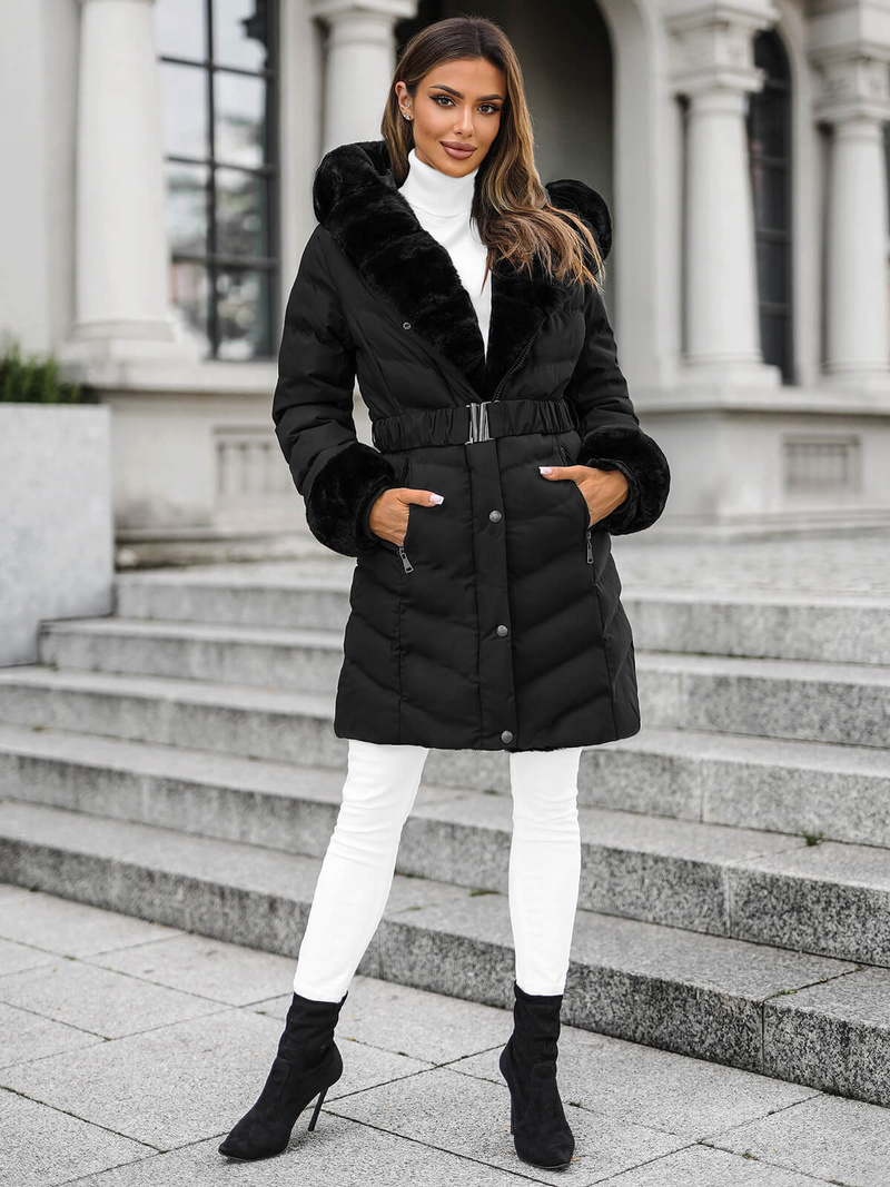 Damen Jacke Schwarz OZONEE JS/5M3156/392Z