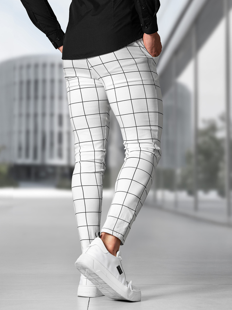 Herren Chino Hose Weiß OZONEE O/P4009Z