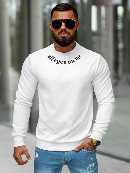 Herren Sweatshirt Weiß OZONEE O/P2027Z
