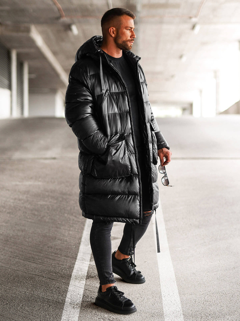 Herren Winterjacke Schwarz OZONEE O/M3205Z