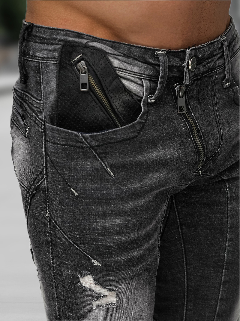 Herren Jeanshose Schwarz OZONEE NB/MP0045NZ