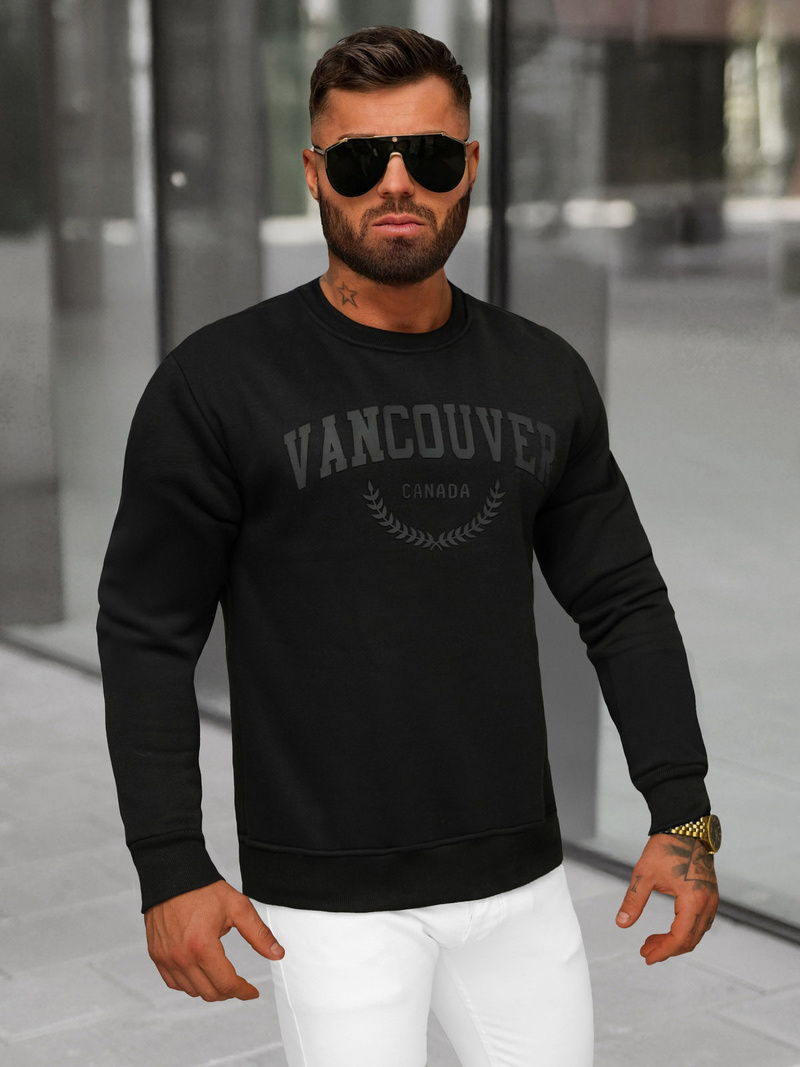 Herren Sweatshirt Schwarz OZONEE JS/8B1363/3