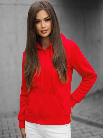 Damen Kapuzenpullover Rot OZONEE JS/W03Z