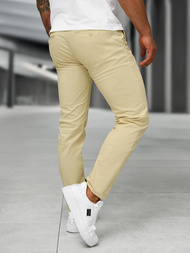 Herren Chino Hose Beige OZONEE BL/SK222/6