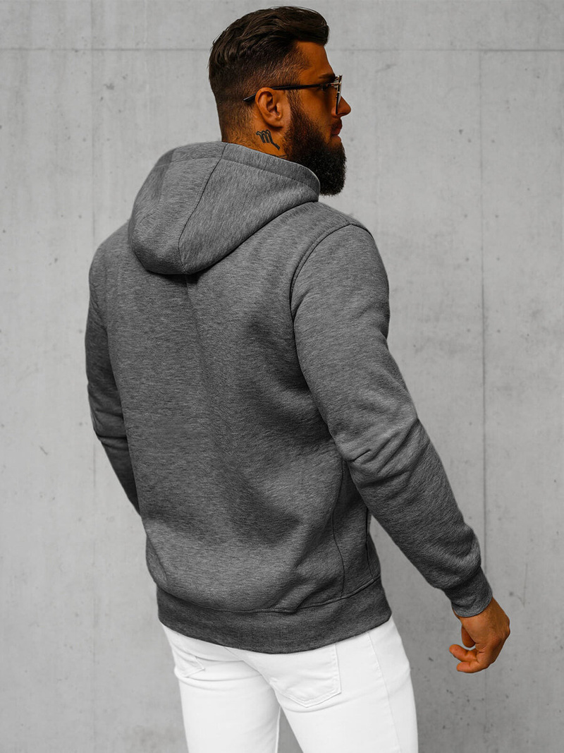 Herren Kapuzenpullover Dunkelgrau OZONEE JS/2008Z