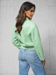 Damen Lederjacke Mintgrün OZONEE O/G116