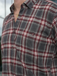 Herren Hemd Weinrot OZONEE V/V178Z