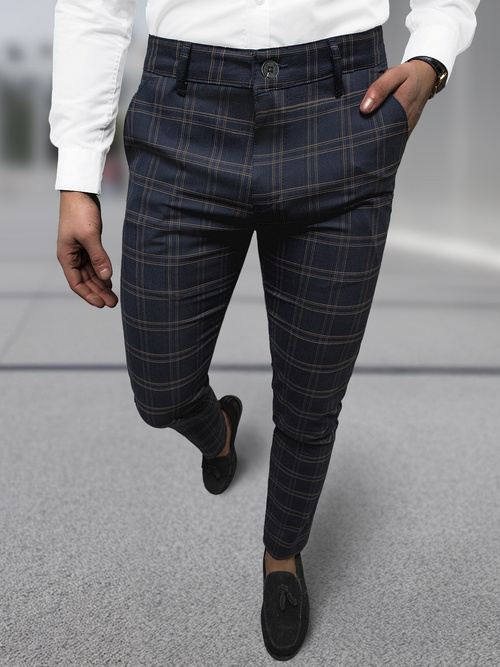 Herren Chino Hose Dunkelblau OZONEE DJ/5632