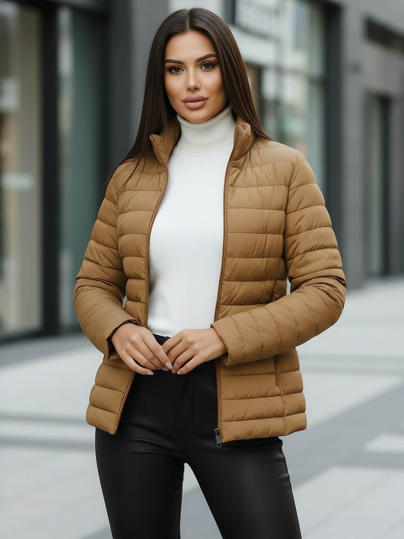 Damen Jacke Dunkelbeige OZONEE JS/16M9109/84Z