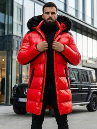 Herren Winterjacke Rot OZONEE O/M800Z