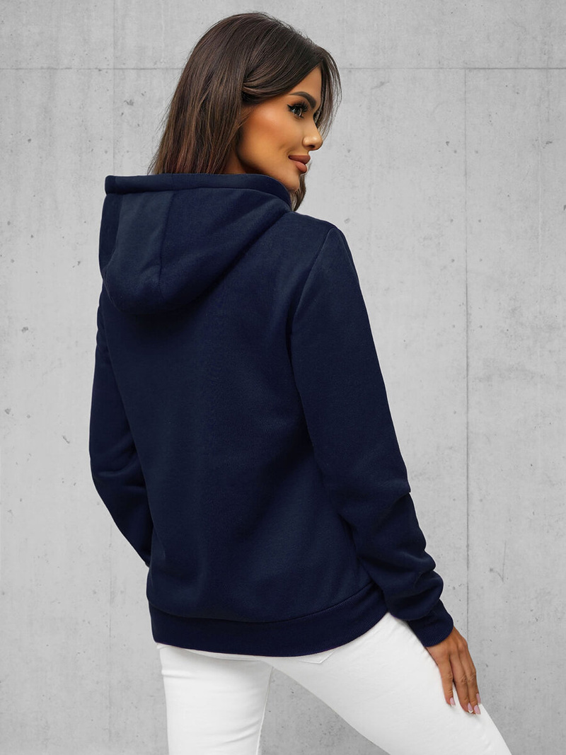 Damen Kapuzenpullover Dunkelblau OZONEE JS/W03Z