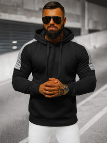 Herren Kapuzenpullover Schwarz OZONEE JS/8B1311/3