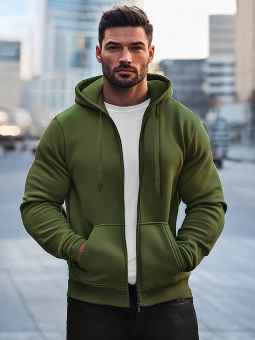 Herren Kapuzenpullover Khaki OZONEE JS/2008Z