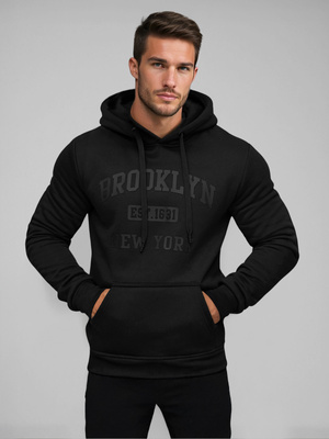 Herren Kapuzenpullover Schwarz OZONEE JS/8B1350/3Z