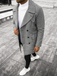 Herren Mantel Schwarz-Weiß OZONEE JS/JP1192