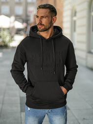 Herren Kapuzenpullover Schwarz OZONEE JS/8B1776/3