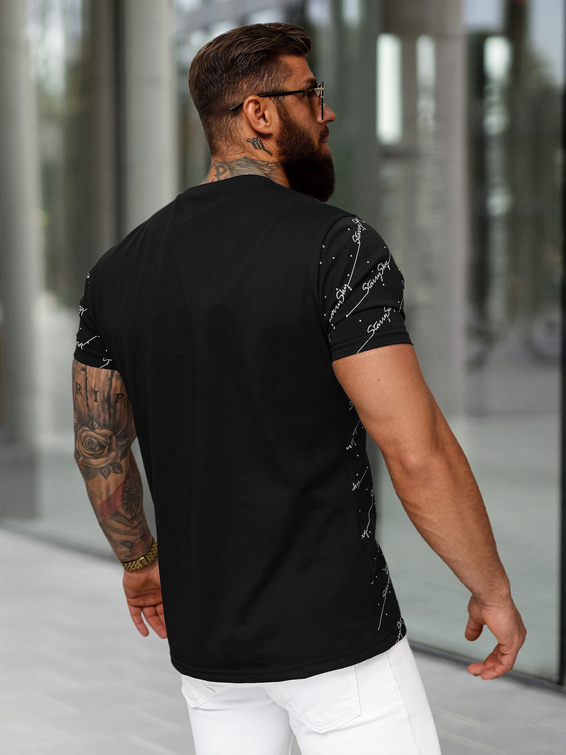 Herren T-shirt Schwarz OZONEE O/QQ1323