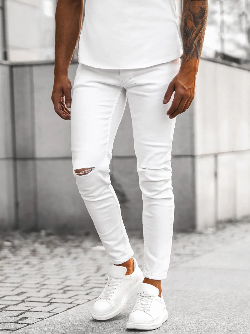 Herren Jeanshose Weiß OZONEE E/5391/01Z