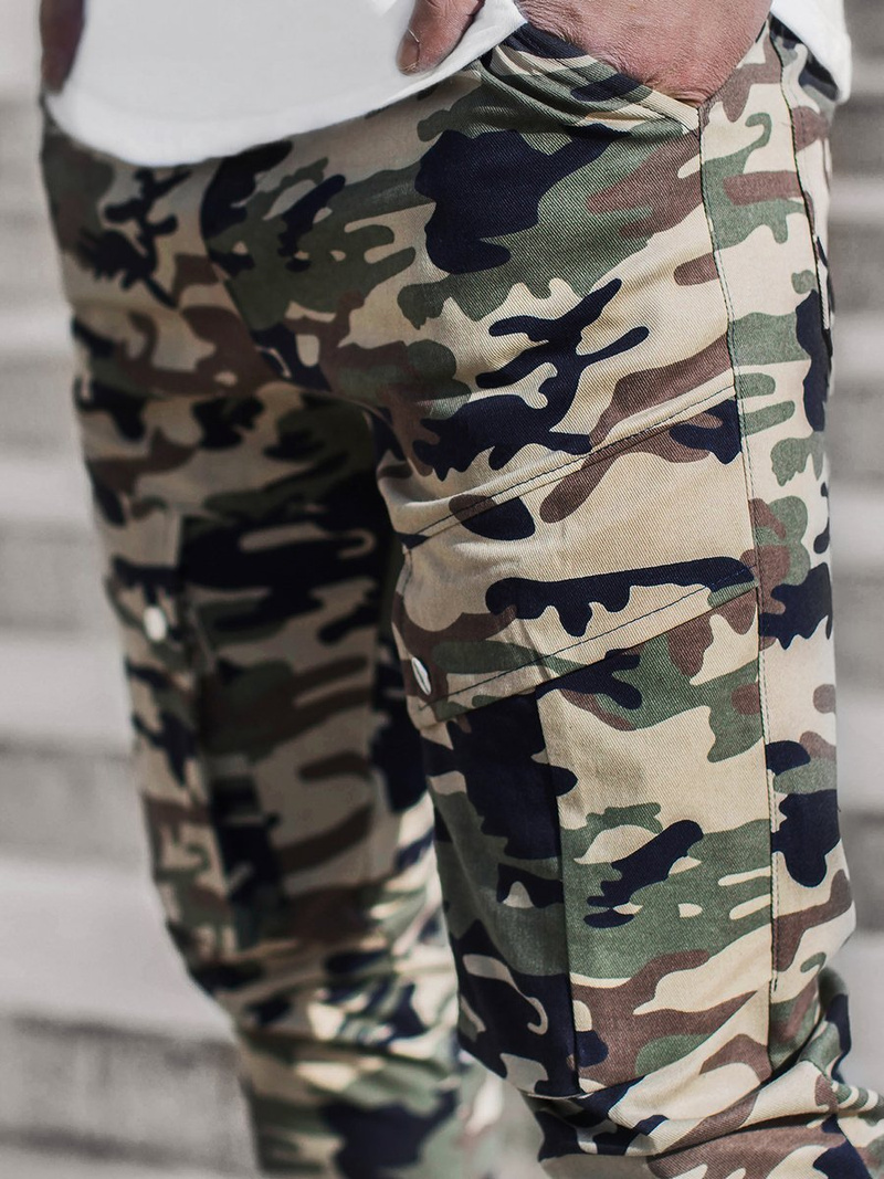 Herren Jogger Hosen Beige-Camo OZONEE A/1003