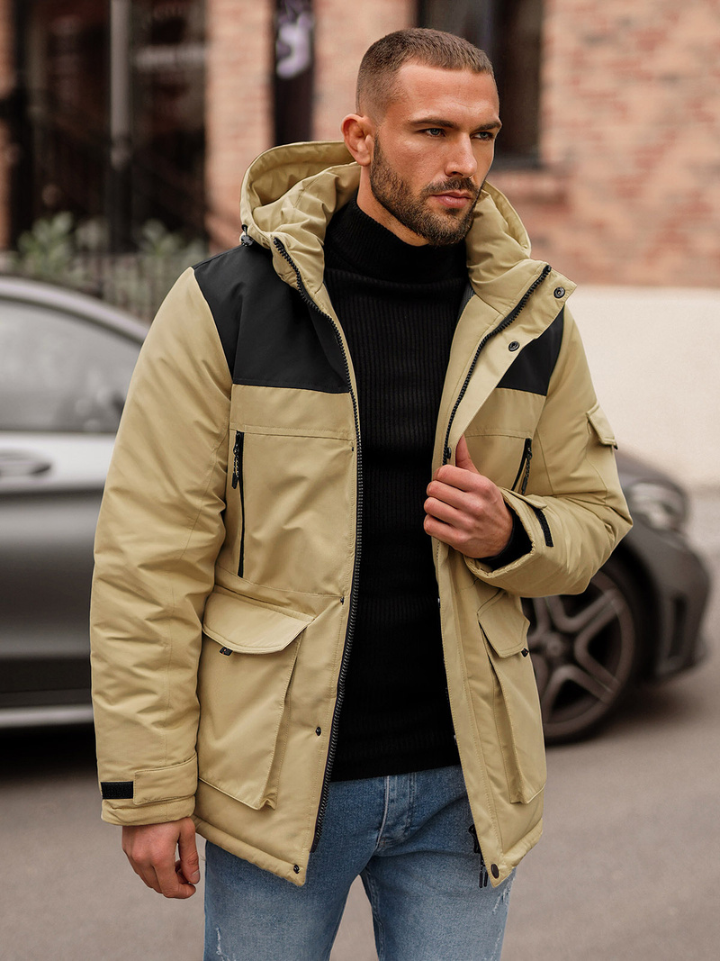 Herren Winterjacke Beige OZONEE JS/22M322/62Z