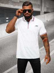 Herren Poloshirt Weiß OZONEE O/DA758