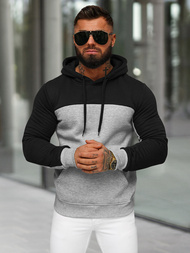 Herren Kapuzenpullover Grau OZONEE JS/8B1307/2