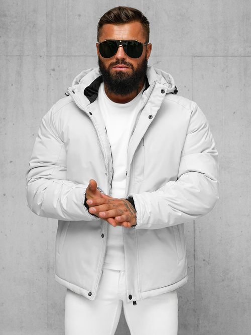 Herren Winterjacke Hellgrau OZONEE JS/91M9906/280Z