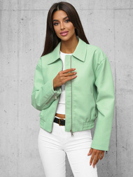 Damen Lederjacke Mintgrün OZONEE O/G116Z