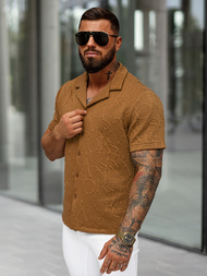 Herren Kurzarmhemd Braun OZONEE O/B2256